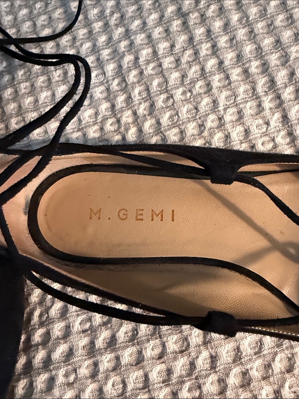 M. Gemi black suede flats in size 7 - Picture 2 of 7